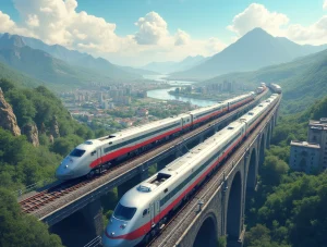 بررسی بهترین مسیرهای حمل و نقل ریلی بین کشورهای مختلف